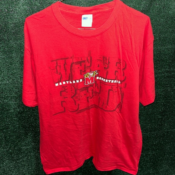 Vintage Other - Vintage Y2K NCAA Maryland Terrapins Basketball Red Shirt L NCAA March Madness